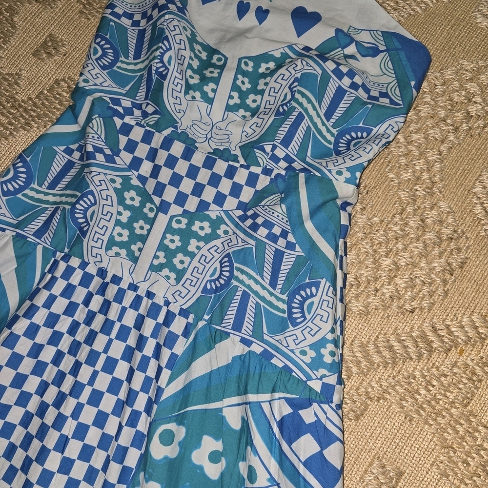 CELINA MOON Blue Patterned Maxi Dress - Picture 5 of 13